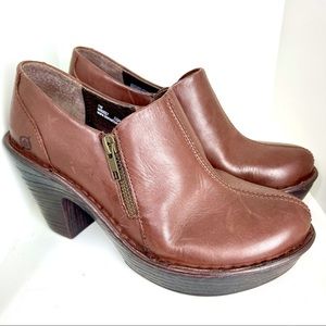 Born brand Famke booties clogs in brown
